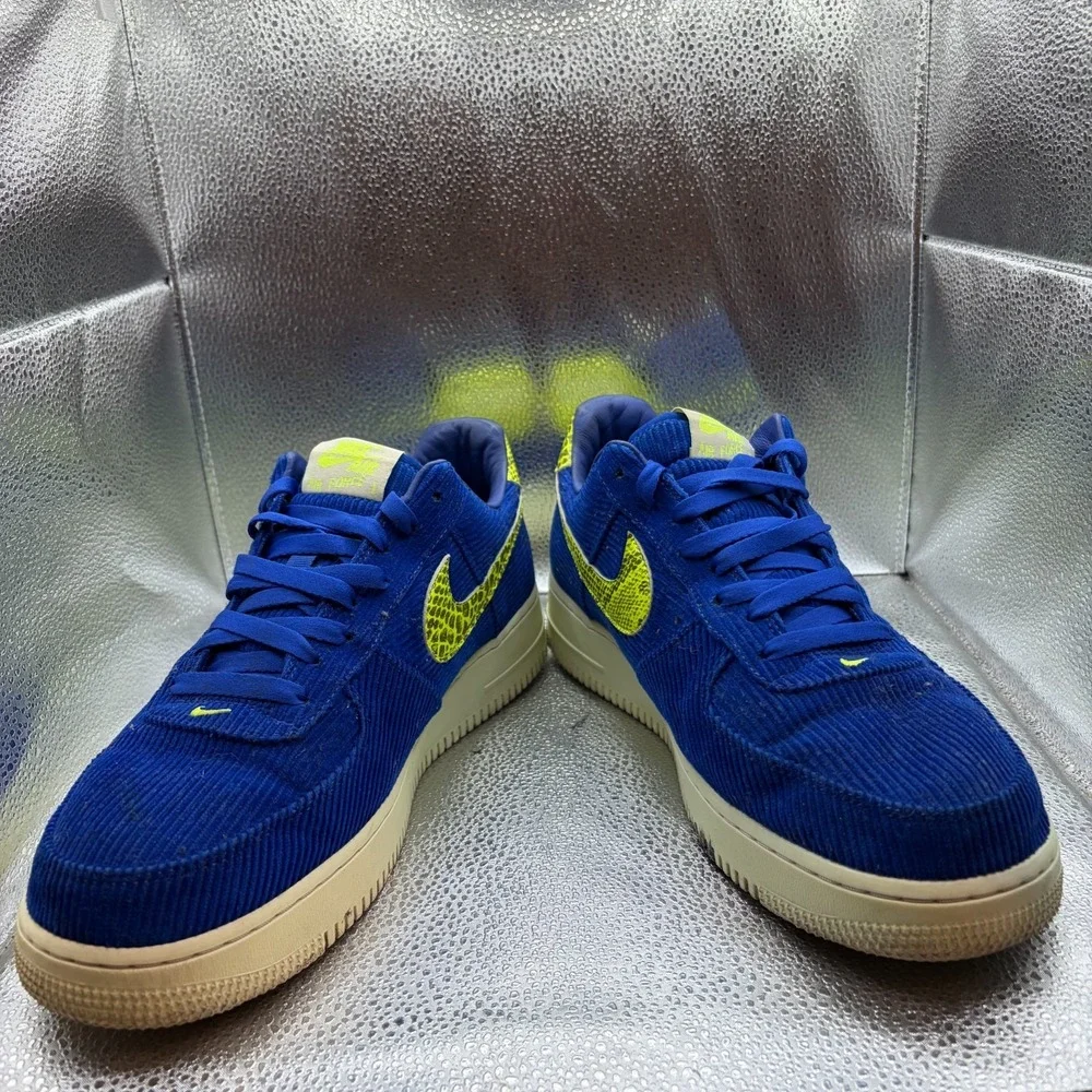Size 13 Nike X Olivia Kim Air Force 1 07 NXN Blue Volt Womens Shoes CK3314-400
